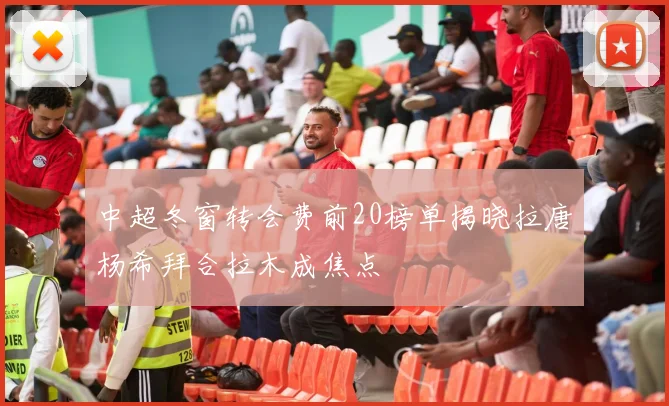 中超冬窗转会费前20榜单揭晓拉唐杨希拜合拉木成焦点